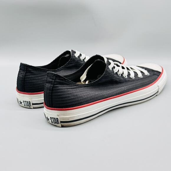 Converse Shoes Mens 13 Black White Chuck Taylor All Star Low Top Ripstop Sneaker - Picture 8 of 12
